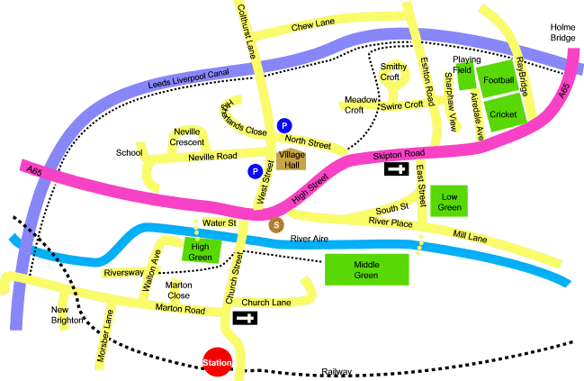 A streetmap of Gargrave