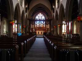 The aisle of St Andrew's Church Gargrave
